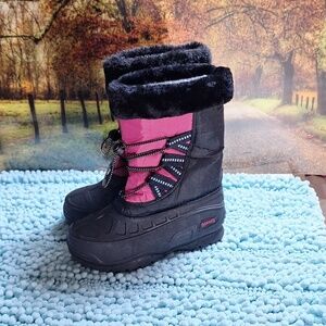 NWT Ranger pac boots size 1 all-weather boots black/pink girls